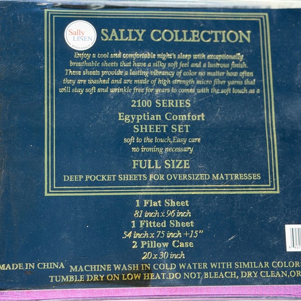 Full size bed sheets set, deep pocket,brand new 4PCS, lavender color - Picture 2 of 3